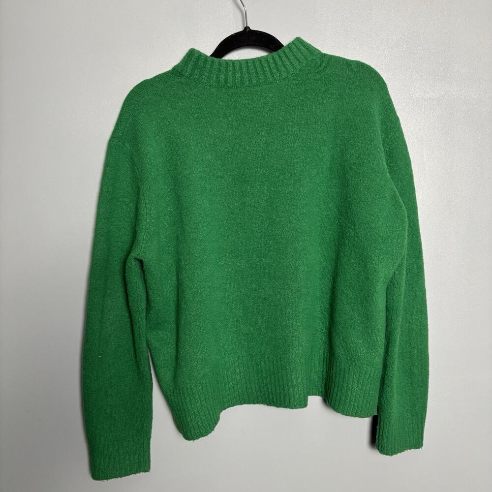 WHISTLES Women’s Green Long Sleeve Crewneck Sweater Top Medium - Picture 2 of 8